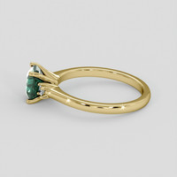 1.37 Ct. Bluish Green Sapphire Ring, 18K Yellow Gold 4