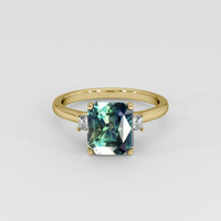 3.57 Ct. Bi Color Sapphire Ring, 18K Yellow Gold 1