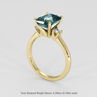 3.57 Ct. Bi Color Sapphire Ring, 18K Yellow Gold 2