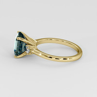 3.57 Ct. Bi Color Sapphire Ring, 18K Yellow Gold 4