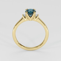 1.00 Ct. Greenish Blue Sapphire Ring, 18K Yellow Gold 3