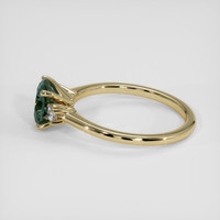1.43 Ct. Bluish Green Sapphire Ring, 18K Yellow Gold 4