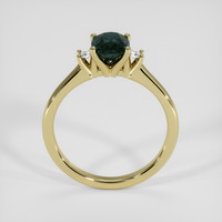 1.14 Ct. Bluish Green Sapphire Ring, 18K Yellow Gold 3