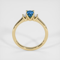 0.62 Ct. Greenish Blue Sapphire Ring, 18K Yellow Gold 3