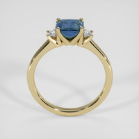 2.05 Ct. Greenish Blue Sapphire Ring, 18K Yellow Gold 3