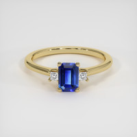 0.55 Ct. Sapphire Ring, 18K Yellow Gold 1