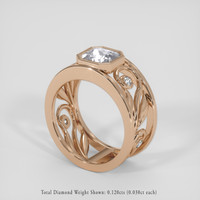 2.29 Ct. White Sapphire Ring, 18K Rose Gold 2