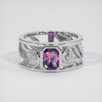 1.10 Ct. Bi Color Sapphire Ring, 14K White Gold 1