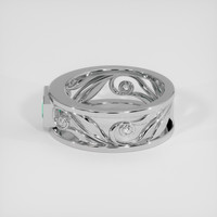 0.50 Ct. Emerald Ring, 18K White Gold 4