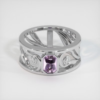 1.05 Ct. Sapphire Ring, 18K White Gold 1