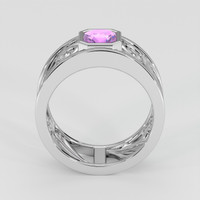1.18 Ct. Purplish Pink Sapphire Ring, 18K White Gold 3