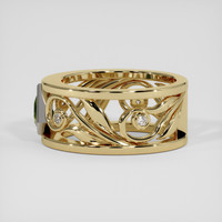 0.66 Ct. Green Sapphire Ring, 14K White & Yellow 4