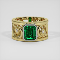 2.60 Ct. Emerald Ring, 18K White & Yellow 1