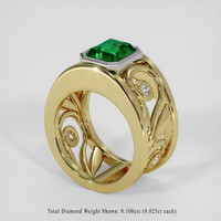 2.60 Ct. Emerald Ring, 18K White & Yellow 2