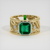 2.60 Ct. Emerald Ring, 18K White & Yellow 1