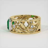 2.60 Ct. Emerald Ring, 18K White & Yellow 4