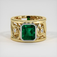 3.69 Ct. Emerald Ring, 18K White & Yellow 1
