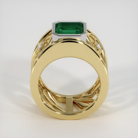 3.69 Ct. Emerald Ring, 18K White & Yellow 3
