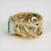6.64 Ct. Emerald Ring, 18K White & Yellow 4