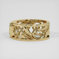 1.12 Ct. Greenish Yellow Sapphire Ring, 14K Yellow Gold 4