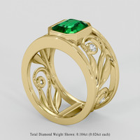 1.67 Ct. Emerald Ring, 18K Yellow Gold 2