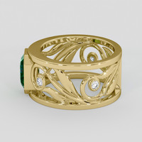 1.67 Ct. Emerald Ring, 18K Yellow Gold 4