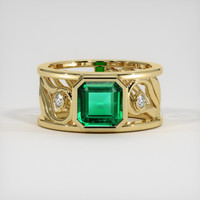 1.41 Ct. Emerald Ring, 18K Yellow Gold 1