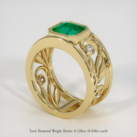 1.41 Ct. Emerald Ring, 18K Yellow Gold 2