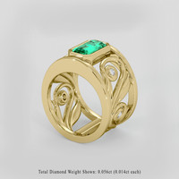 1.81 Ct. Emerald Ring, 18K Yellow Gold 2