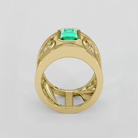 1.81 Ct. Emerald Ring, 18K Yellow Gold 3