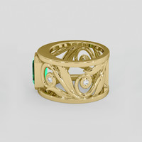 1.81 Ct. Emerald Ring, 18K Yellow Gold 4