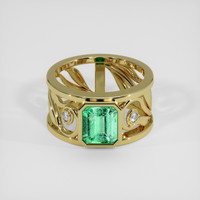 1.77 Ct. Emerald Ring, 18K Yellow Gold 1