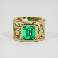 2.66 Ct. Emerald Ring, 18K Yellow Gold 1