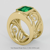 2.53 Ct. Emerald Ring, 18K Yellow Gold 2