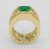 2.53 Ct. Emerald Ring, 18K Yellow Gold 3