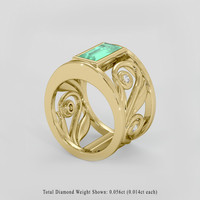 1.80 Ct. Emerald Ring, 18K Yellow Gold 2
