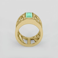 1.80 Ct. Emerald Ring, 18K Yellow Gold 3