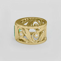 1.80 Ct. Emerald Ring, 18K Yellow Gold 4