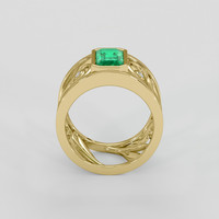 1.59 Ct. Emerald Ring, 18K Yellow Gold 3