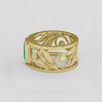 1.59 Ct. Emerald Ring, 18K Yellow Gold 4