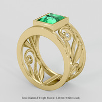 1.68 Ct. Emerald Ring, 18K Yellow Gold 2