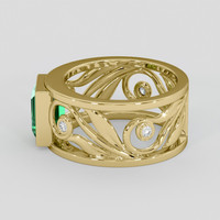 1.68 Ct. Emerald Ring, 18K Yellow Gold 4