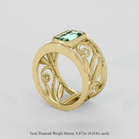 1.49 Ct. Emerald Ring, 18K Yellow Gold 2