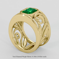 2.08 Ct. Emerald Ring, 18K Yellow Gold 2