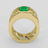 2.08 Ct. Emerald Ring, 18K Yellow Gold 3