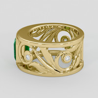 2.08 Ct. Emerald Ring, 18K Yellow Gold 4