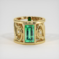 2.42 Ct. Emerald Ring, 18K Yellow Gold 1