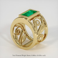 2.42 Ct. Emerald Ring, 18K Yellow Gold 2