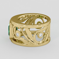 2.67 Ct. Emerald Ring, 18K Yellow Gold 4