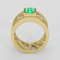 1.49 Ct. Emerald Ring, 18K Yellow Gold 3
